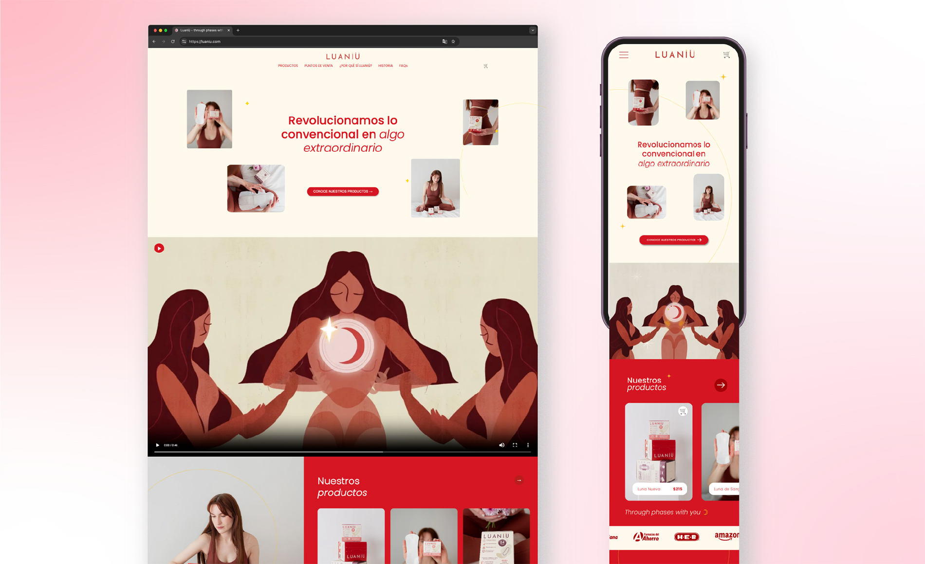 Luaniü Website Redesign - Hero Image - Final homepage design showcasing modern, clean interface